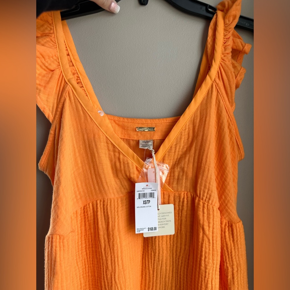 Midi Orange Sundress with Pockets - NWT - Picture 7 of 9